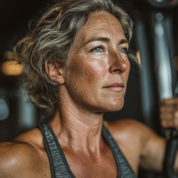 Група людей старшого віку займається спортом