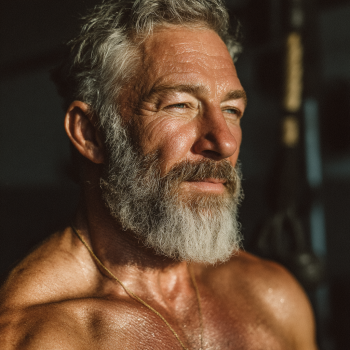 Група людей старшого віку займається йогою на природі